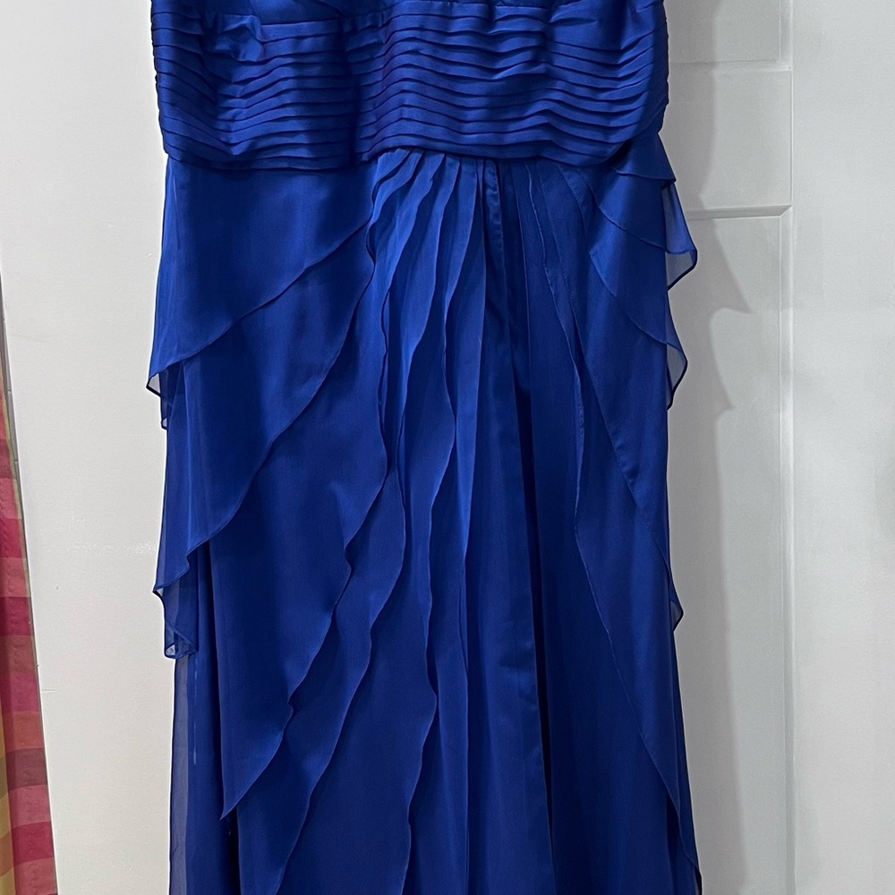 Adrianna Papell Royal Blue Layered Midi Dress, Size 18 - Picture 3 of 6